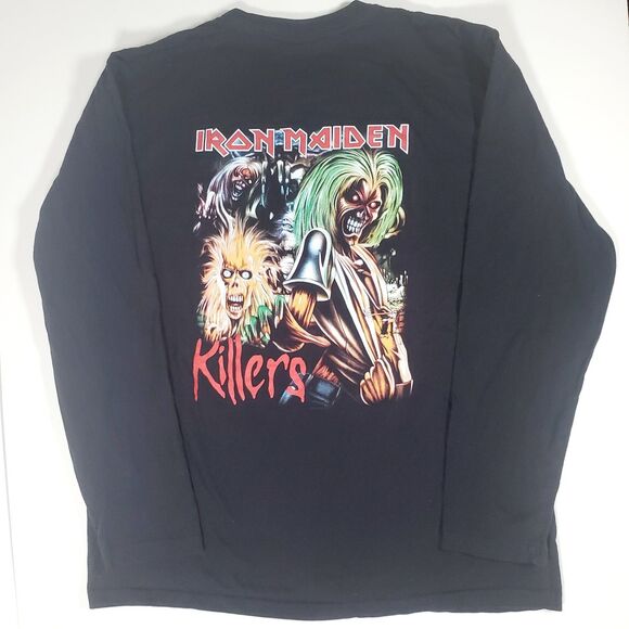 Iron Maiden Men’s Long Sleeve Tee XL Black Killers Vintage Concert T-Shirt - Picture 4 of 7